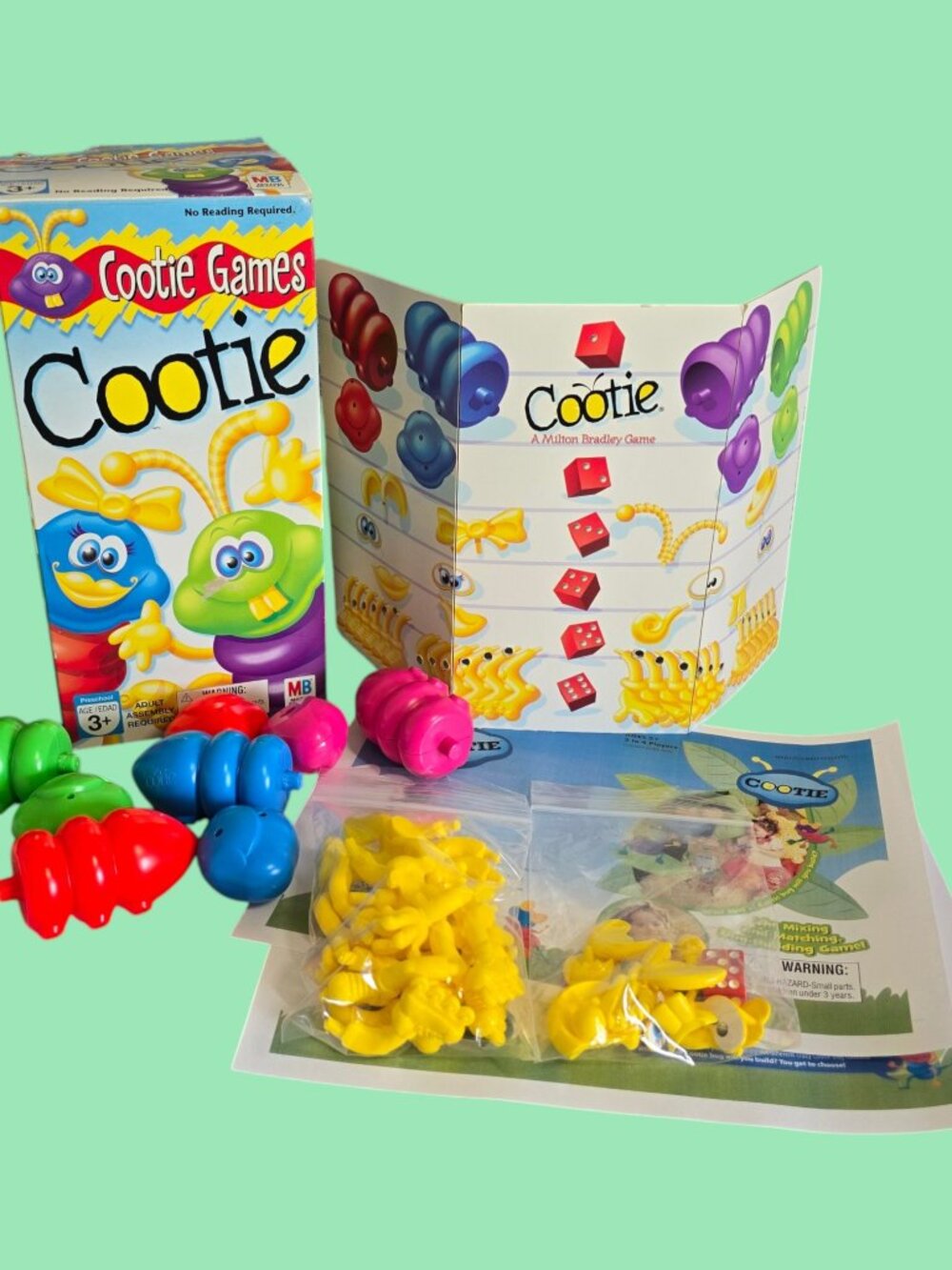 Vintage 1999 Hasbro Cootie Bug Game ONLY Missing 1 Leg